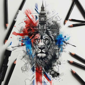 patriotic-symbol-tattoo – tattoo design ideas free ai generated – neotraditional-vivid-detail – for-upper-back – Gallery: patriotic-inkby-ai