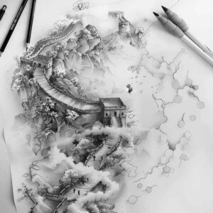 patriotic-tattoo – tattoo design ideas free ai generated – realism-soft-highlights – for-sternum – Gallery: patriotic-inkby-ai