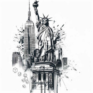 patriotism-tattoo – tattoo design ideas free ai generated – realism-glowing-edges – for-sternum – Gallery: patriotic-inkby-ai