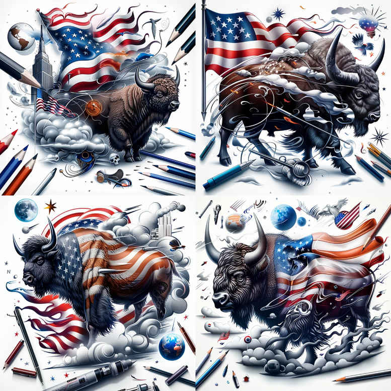 patriotic tattoo design ideas rich shading colors for arm