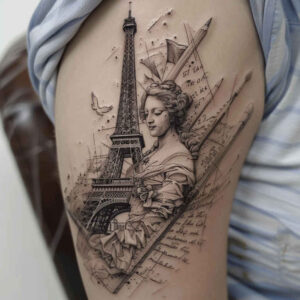 patriotic tattoo design ideas Realism precise anatomy colors represents resilience
