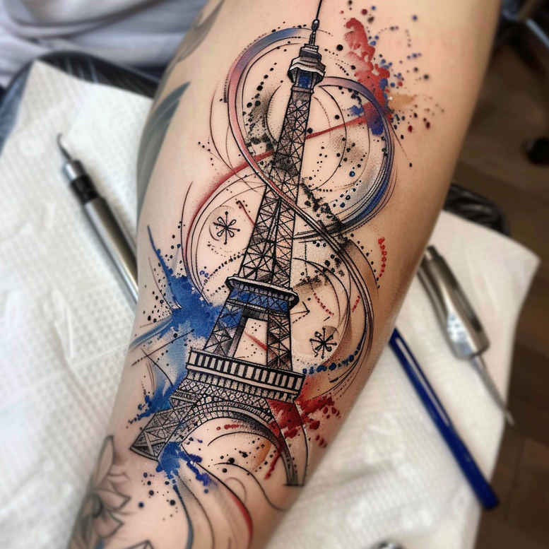 patriotic tattoo design ideas Realism inner glow colors represents strength
