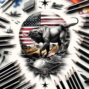 patriotic tattoo design ideas textural detail dedication for sternum