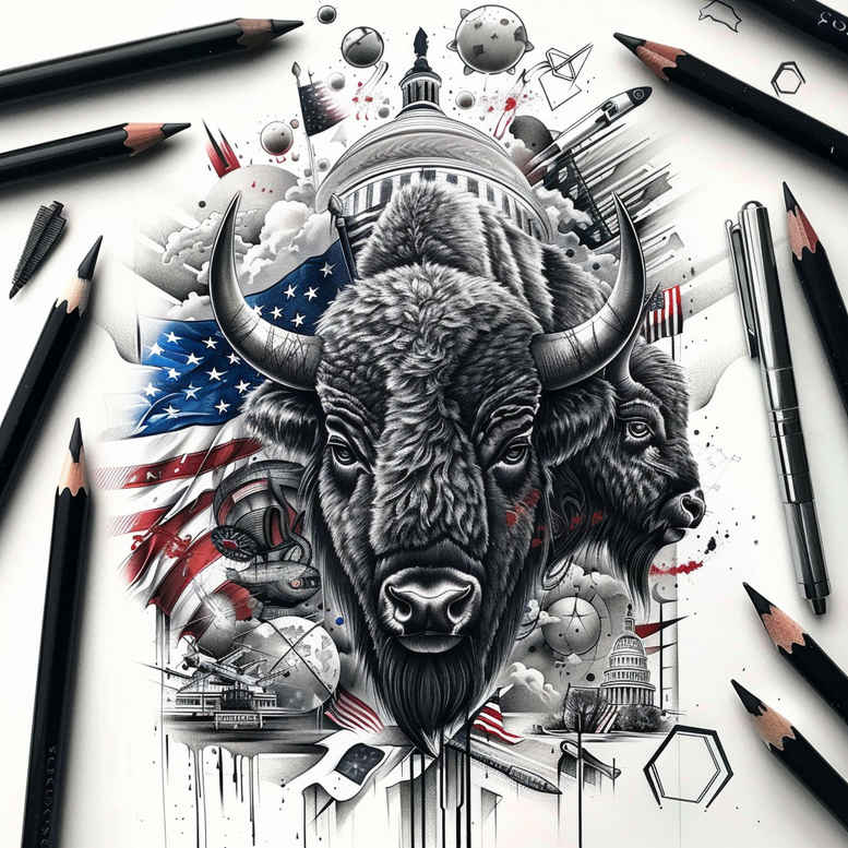 patriotic tattoo design ideas subtle highlights dedication shows courage