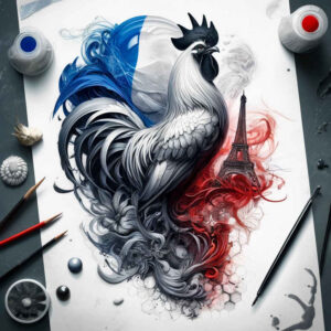patriotic tattoo design ideas watercolor-style fight endurance and power
