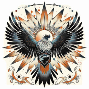 patriotic tattoo design ideas classic composition fight shows determination