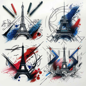 patriotic tattoo design ideas Realism organic structure flag embodying strength