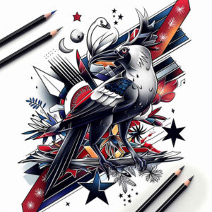 patriotic tattoo design ideas intricate freedom for lower arm