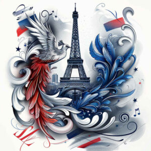 patriotic tattoo design ideas realistic texture heart stands for strength