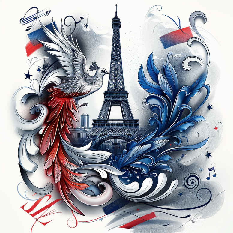 patriotic tattoo design ideas realistic texture heart stands for strength