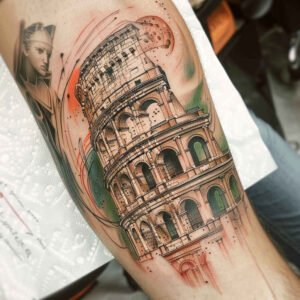 patriotic tattoo design ideas Surrealism fantastical elements heart strength and power