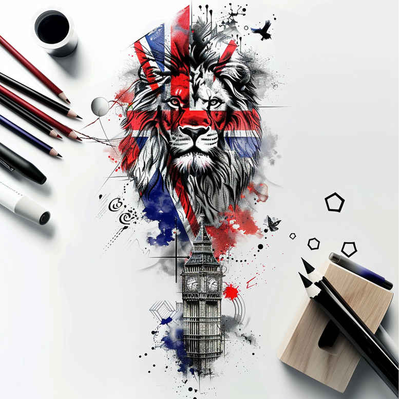 patriotic tattoo design ideas Realism realistic wrinkles heart symbol of courage