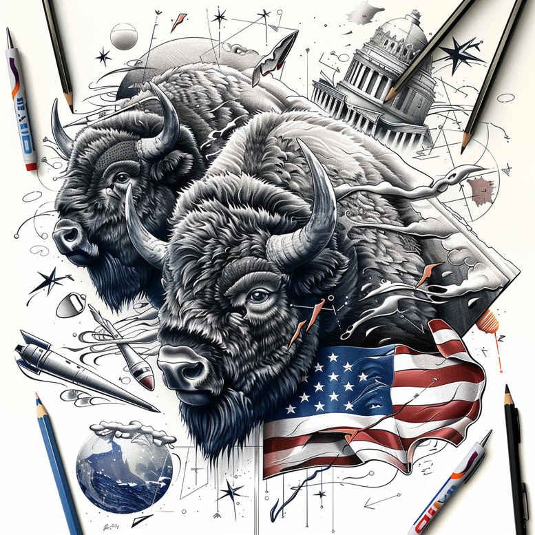 patriotic tattoo design ideas contoured forms heritage for abdomen
