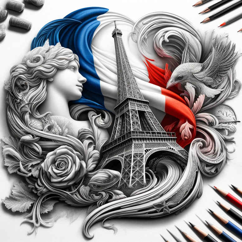 patriotic tattoo design ideas Realism natural contours heroism for lower thigh