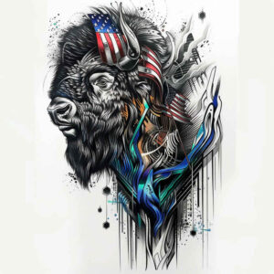 patriotic tattoo design ideas ultra-detailed homeland for side