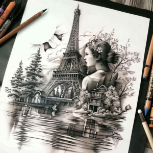patriotic tattoo design ideas color richness honor for calf