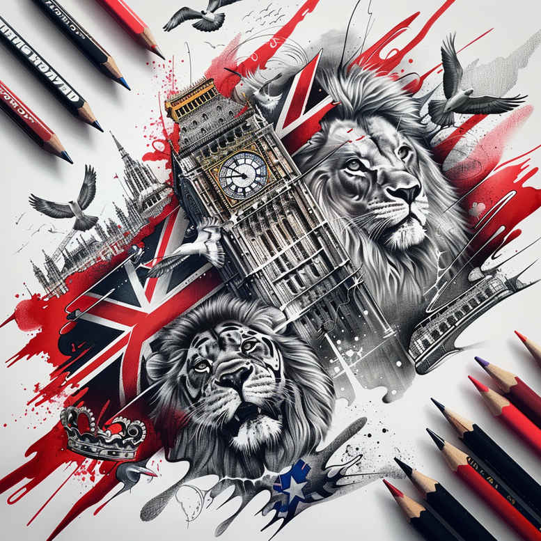 patriotic tattoo design ideas high-contrast honor symbol of determination