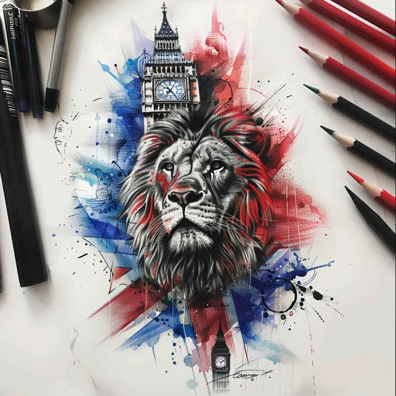 patriotic tattoo design ideas layered shading national for full back