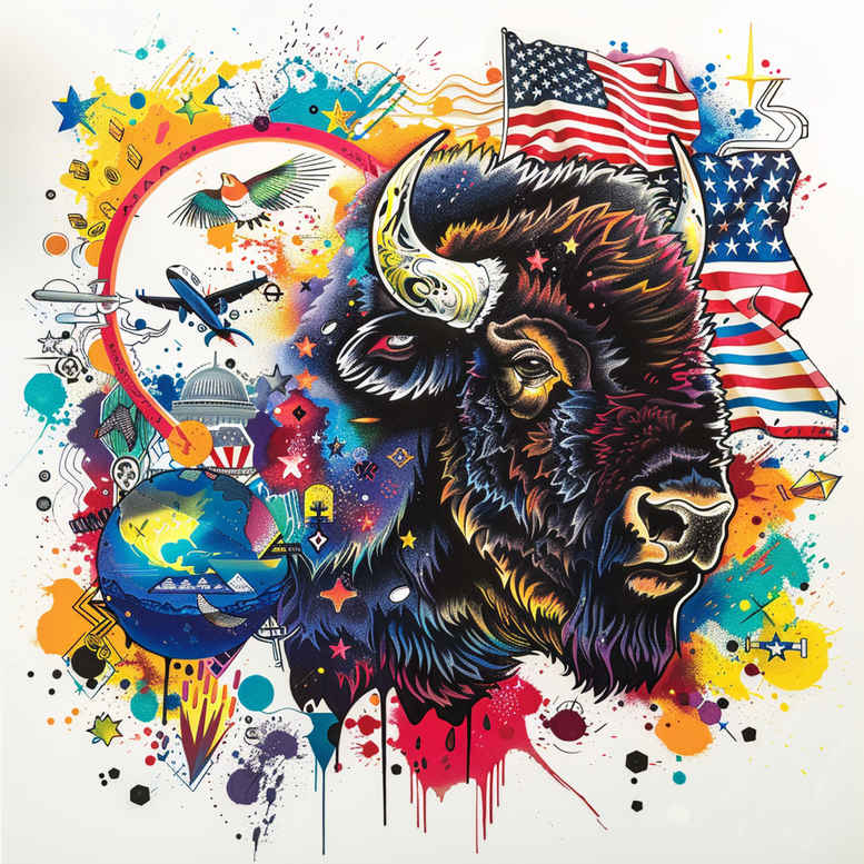 patriotic tattoo design ideas Realism blended gradients national identity embodying endurance