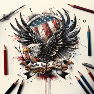 patriotic tattoo design ideas Surrealism metamorphosis national identity represents resilience