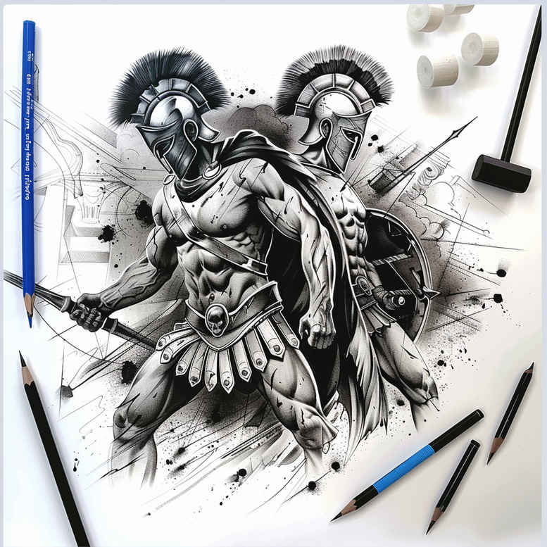 patriotic tattoo design ideas Surrealism symbolic motifs national identity stands for courage