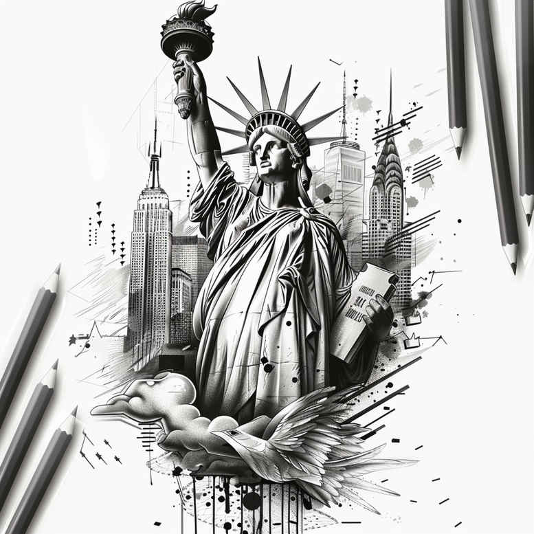 patriotic tattoo design ideas soft blending national pride for inner arm