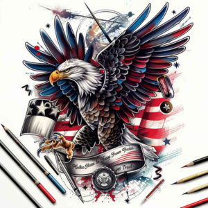 patriotic tattoo design ideas ultra-detailed national spirit for fingers