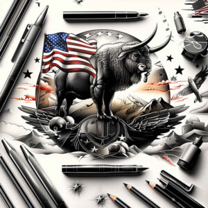 patriotic tattoo design ideas classic motifs national symbol for back of neck