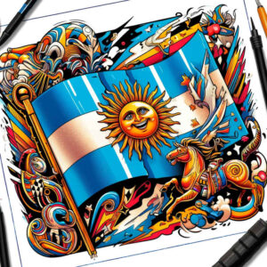 patriotic tattoo design ideas Realism detailed rendering national symbol for side