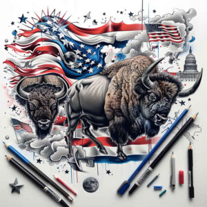 patriotic tattoo design ideas precise lines patriotic for side torso