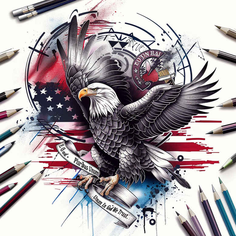 patriotic tattoo design ideas realistic texture patriotic spirit meaning resilience
