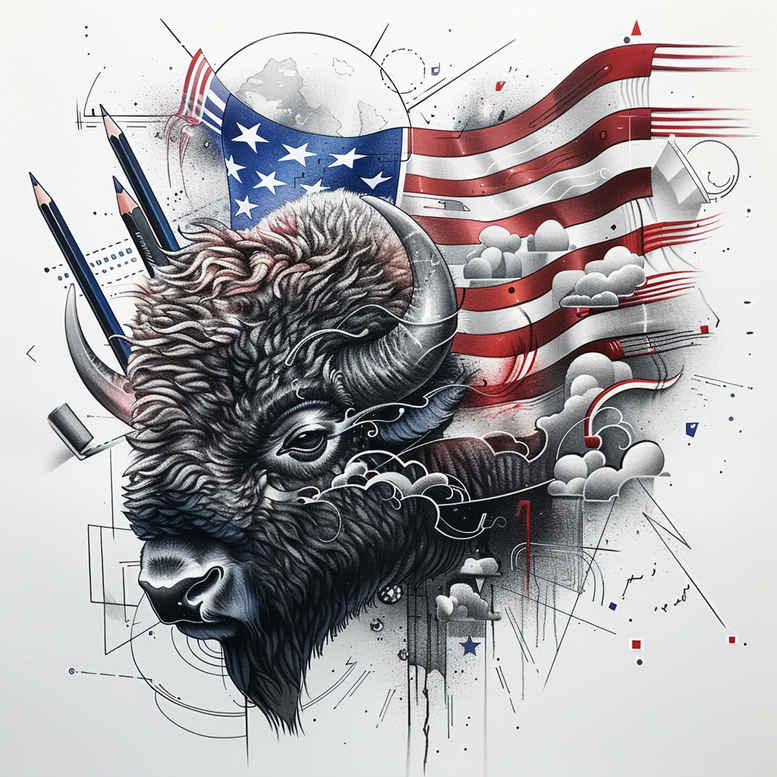 patriotic tattoo design ideas dynamic composition patriotic spirit represents endurance