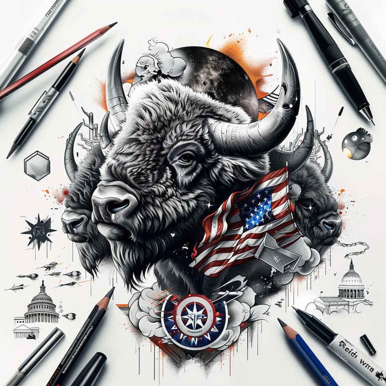 patriotic tattoo design ideas refined lines patriotic symbols embodying determination