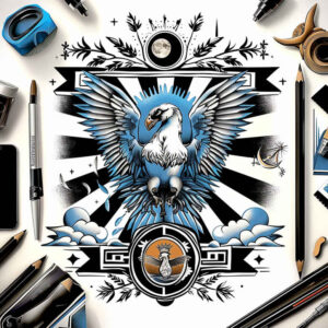 patriotic tattoo design ideas mirrored effect patriotic symbols for full back