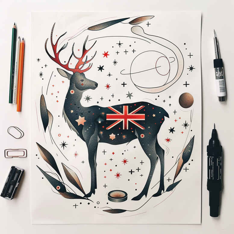 patriotic tattoo design ideas Surrealism shadow play patriotic symbols meaning endurance