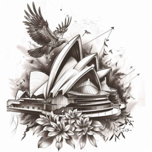 patriotic tattoo design ideas Surrealism chromatic aberration patriotic symbols symbol of courage