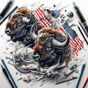 patriotic tattoo design ideas Surrealism chromatic flux patriotism represents strength