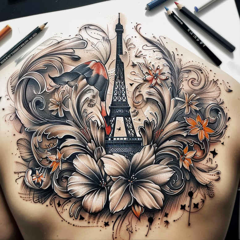 patriotic tattoo design ideas Surrealism bizarre strength for spine
