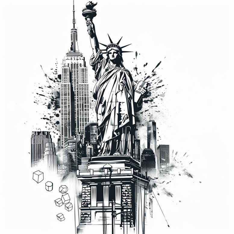 patriotic tattoo design ideas Surrealism symbolic strength symbol of determination