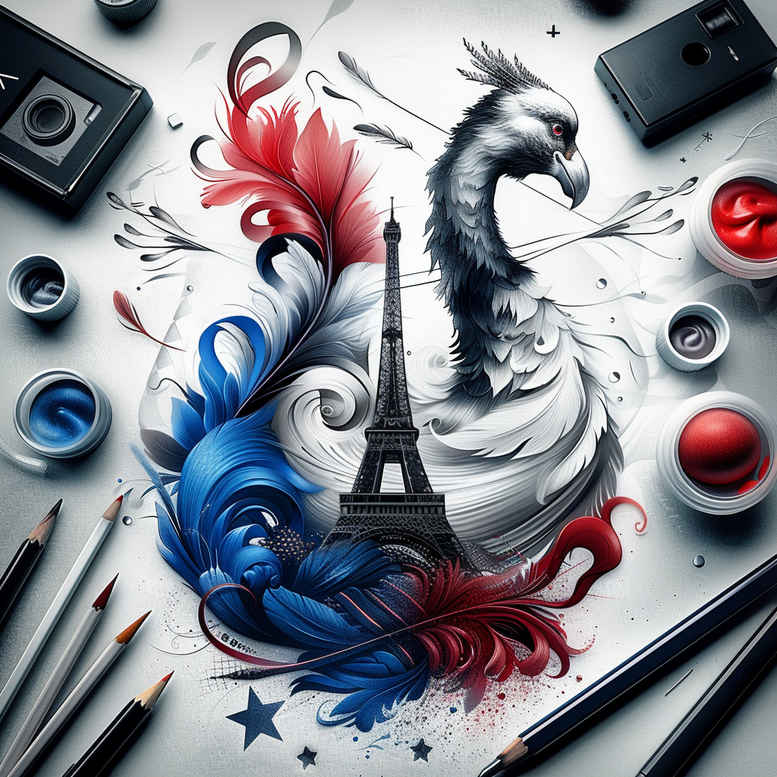 patriotic tattoo design ideas Surrealism shimmering forms symbol for shin