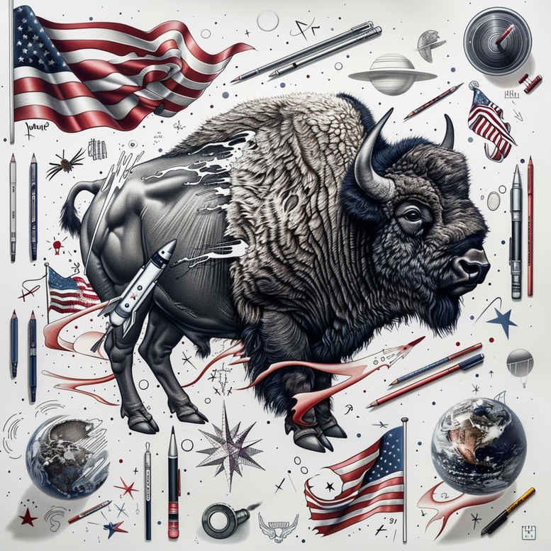 patriotic tattoo design ideas color blending tradition courage and power