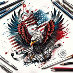 patriotic tattoo design ideas wide-angle tradition embodying perseverance