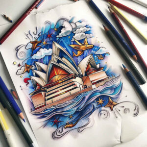 patriotic tattoo design ideas Surrealism abstract forms tradition for lower arm