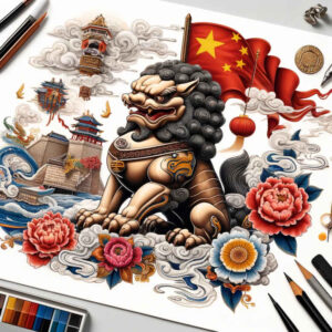 patriotic tattoo design ideas Realism smooth gradients war symbols embodying strength