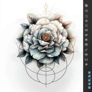 3d-peony-tattoo – tattoo design ideas free ai generated – refined – for-inner-arm – Gallery: peonies-inkby-ai