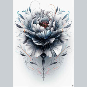 beauty-symbol-peony-tattoo – tattoo design ideas free ai generated – quiet – for-temple – Gallery: peonies-inkby-ai