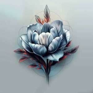 bold-contour-peony-tattoo – tattoo design ideas free ai generated – precise – for-lower-chest – Gallery: peonies-inkby-ai