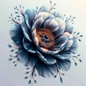 delicate-peony-tattoo – tattoo design ideas free ai generated – fine-line – for-palm – Gallery: peonies-inkby-ai