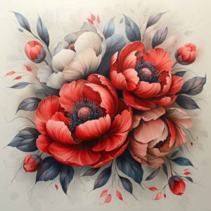 detailed-peony-tattoo – tattoo design ideas free ai generated – monochrome – for-lower-arm – Gallery: peonies-inkby-ai