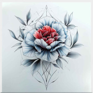 detailed-peony-tattoo – tattoo design ideas free ai generated – unembellished – for-arm – Gallery: peonies-inkby-ai